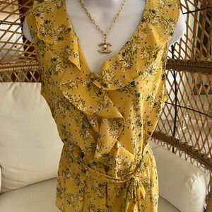 Sleeveless floral blouse